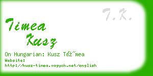 timea kusz business card